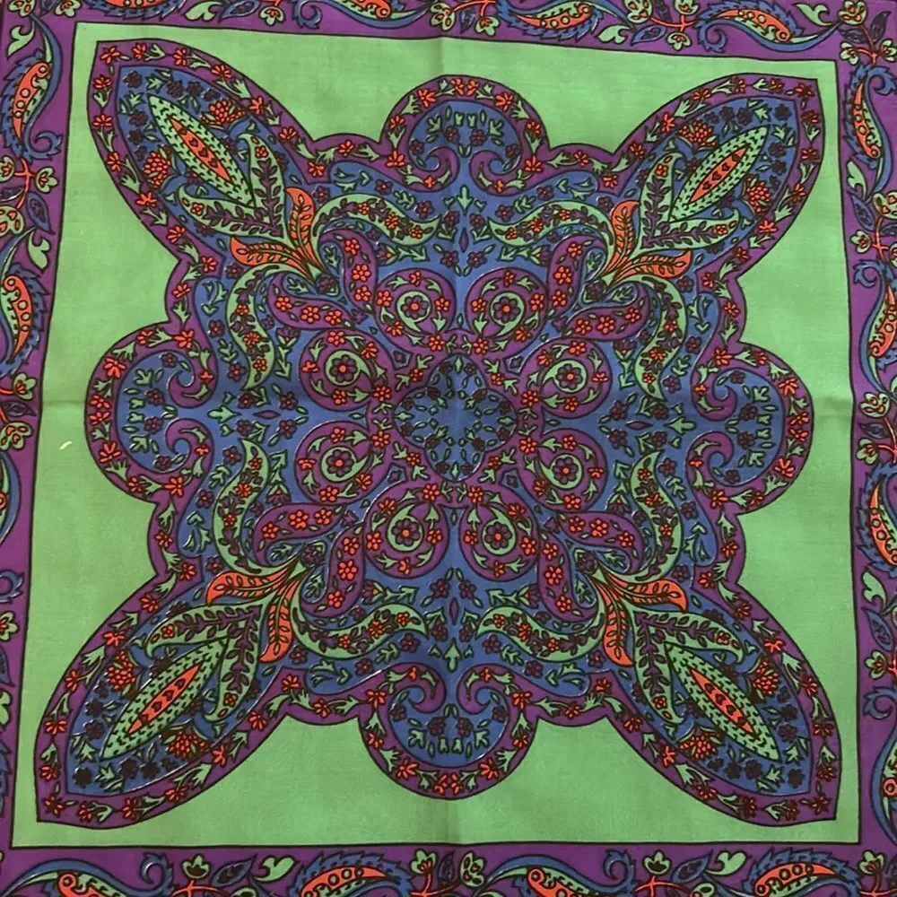 Axcess Pink and Blue Paisley Scarf